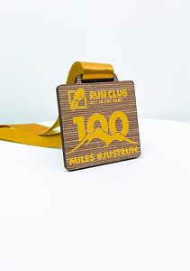 Eco Wooden Square Oak Medal