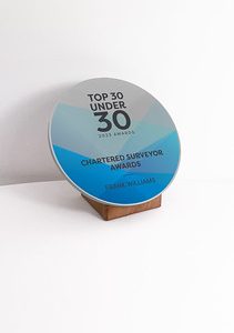 Orbit Award Small - Metallic Silver Acrylic