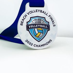 Round Aluminium White Painted Medal