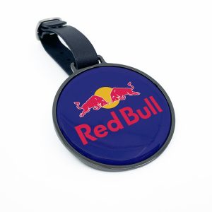 ROUND BLACK NICKEL METAL GOLF BAG TAG