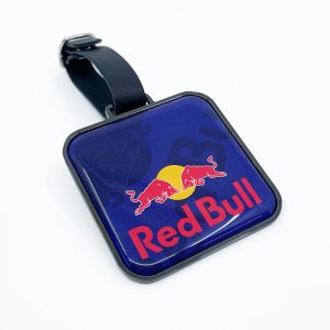 SQUARE BLACK NICKEL METAL GOLF BAG TAG