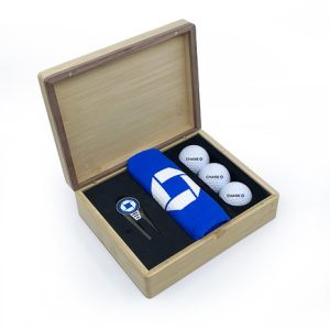 HINGED MAGNETIC BAMBOO GEO GOLF PRESENTATION BOX