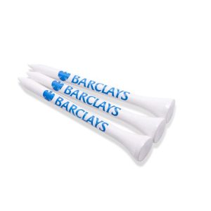 70MM WHITE BAMBOO GOLF TEES PRINTED 1 COLOUR ON THE SHANK