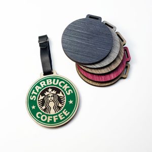 ROUND WOODEN PLY GOLF BAG TAG