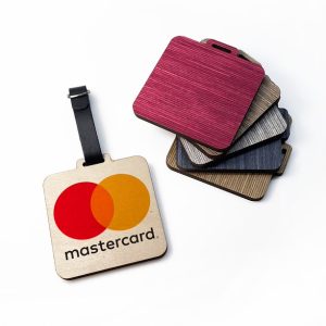 SQUARE WOODEN PLY GOLF BAG TAG