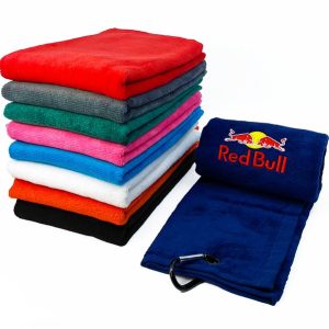 VELOUR EMBROIDERED TRI-FOLD GOLF TOWEL (APPLIES TO EU CUSTOMERS ONLY)