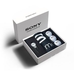 GEO 3 BALL GOLF CUSTOMISED PRESENTATION BOX