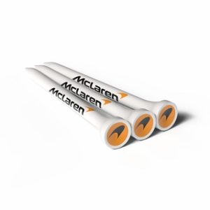 70MM WHITE BAMBOO GOLF TEES PRINTED 2 COLOURS IN THE CUP AND 2 COLOURS ON THE SHANK