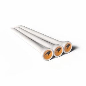 54MM WHITE BAMBOO GOLF TEES PRINTED 2 COLOURS IN THE CUP