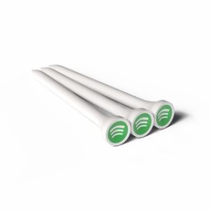 54MM WHITE BAMBOO GOLF TEES PRINTED 1 COLOUR IN THE CUP